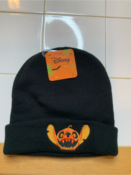 Disney Accessories - Disney Stitch Halloween Pumpkin Beanie Hat Adult One Size Fits All Black New